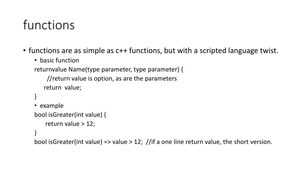 functions