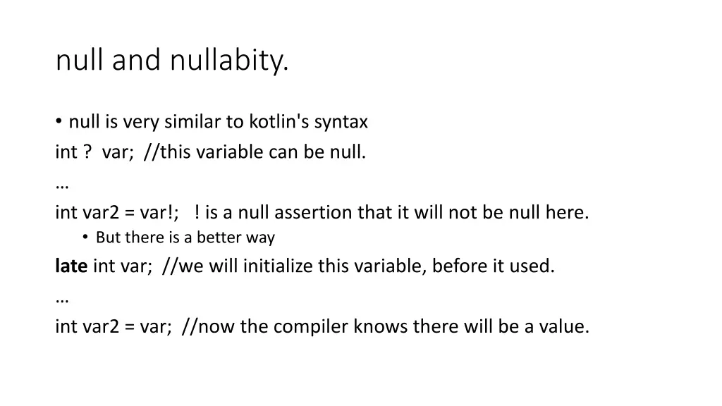 null and nullabity