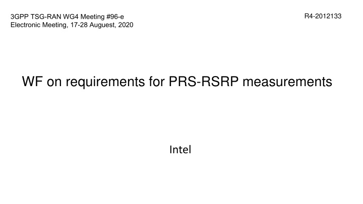 3gpp tsg ran wg4 meeting 96 e electronic meeting