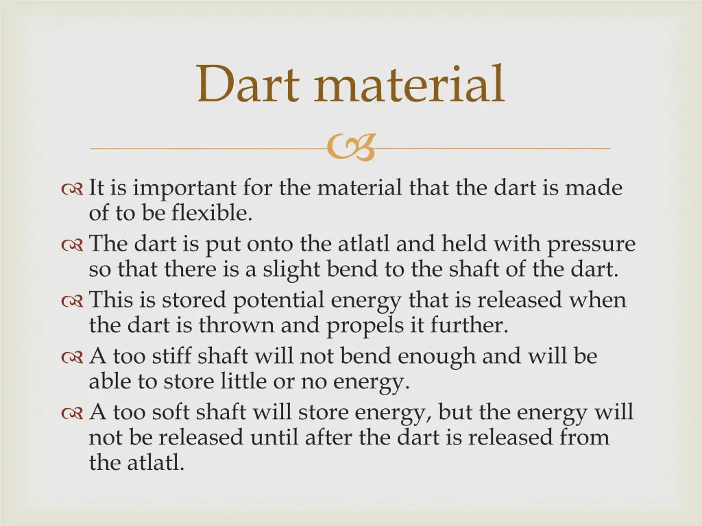 dart material