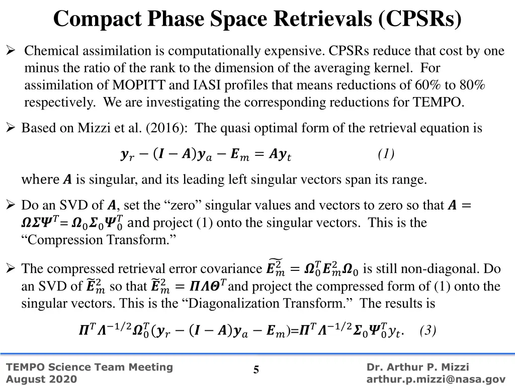 compact phase space retrievals cpsrs