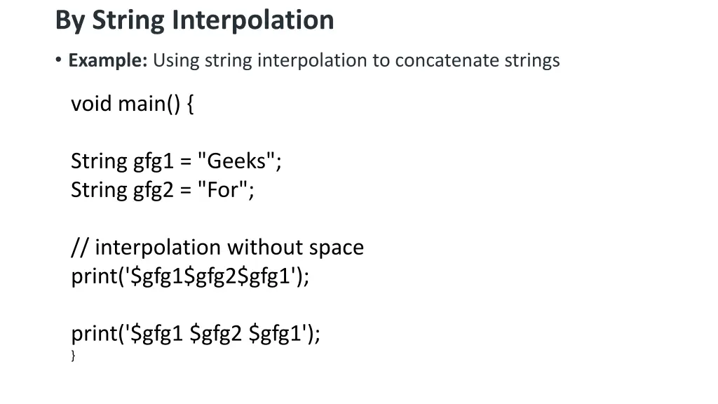 by string interpolation