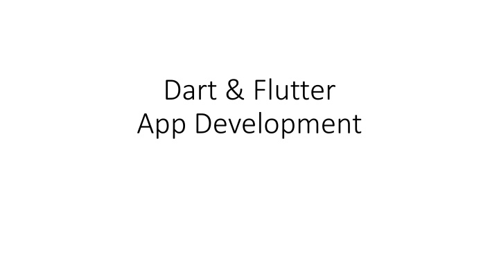 dart flutter app development