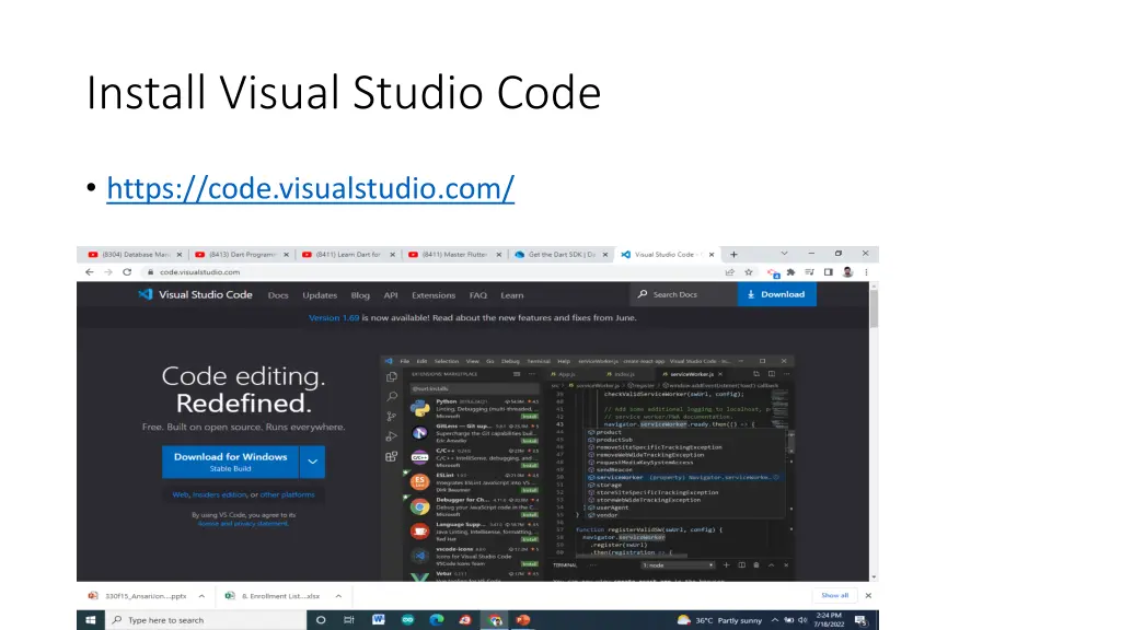 install visual studio code