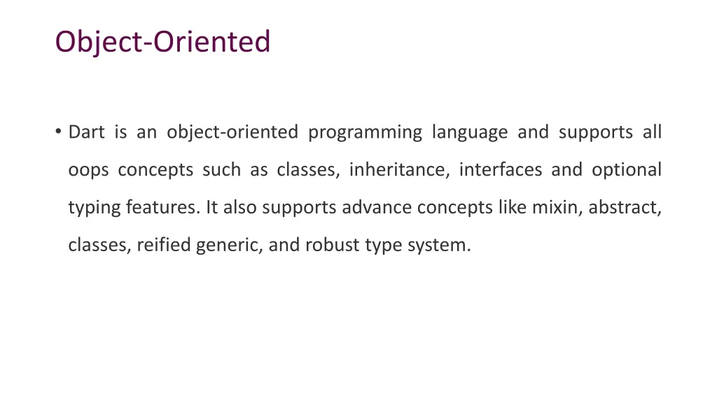 object oriented