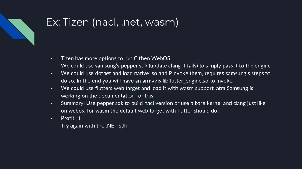 ex tizen nacl net wasm