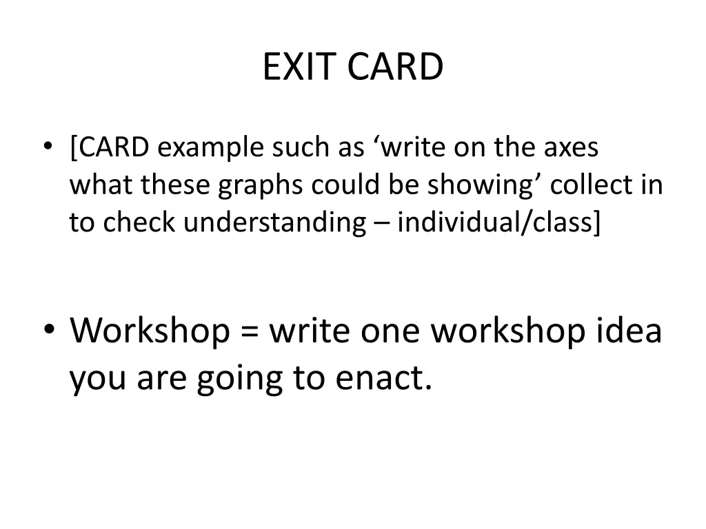 exit card