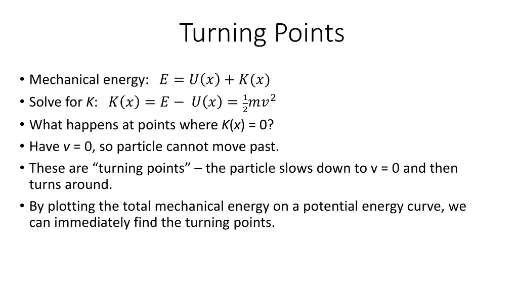 turning points