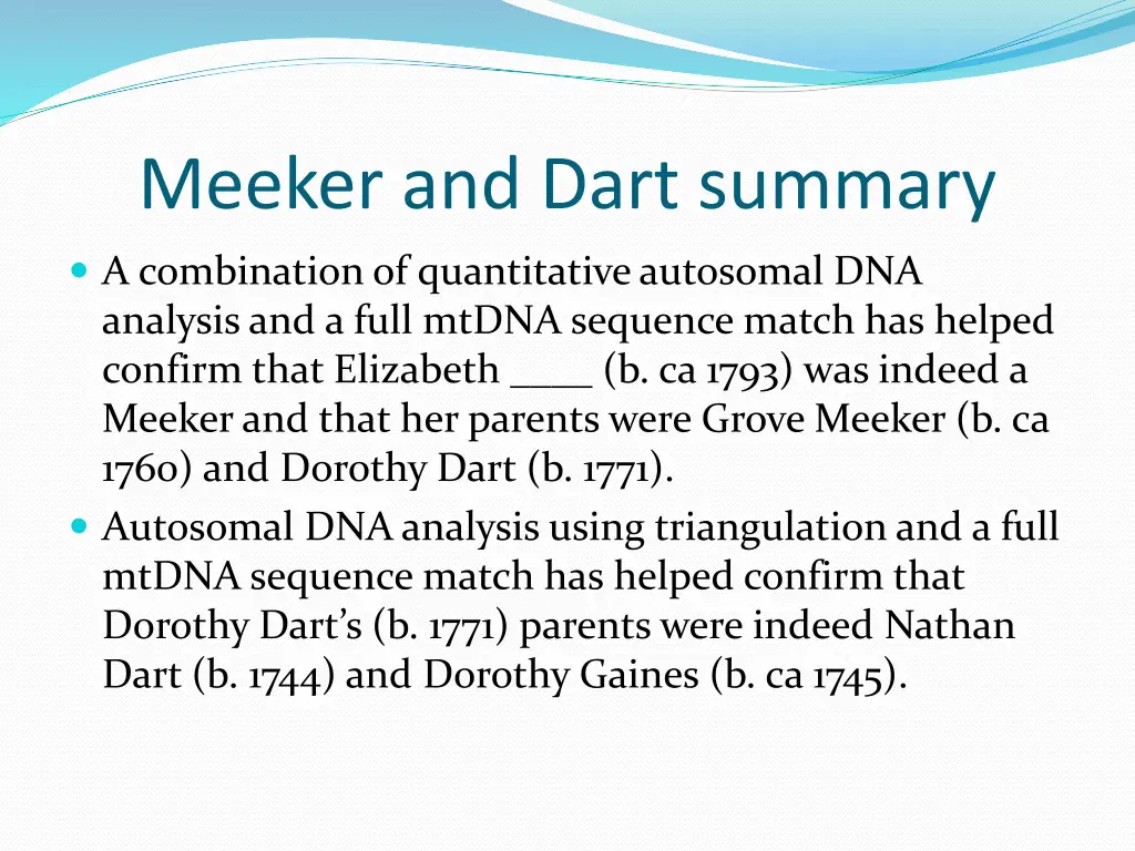 meeker and dart summary