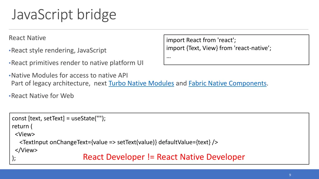 javascript bridge