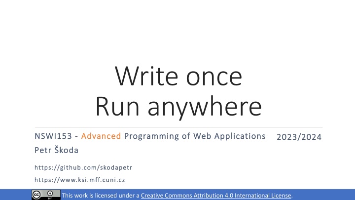 write once run anywhere