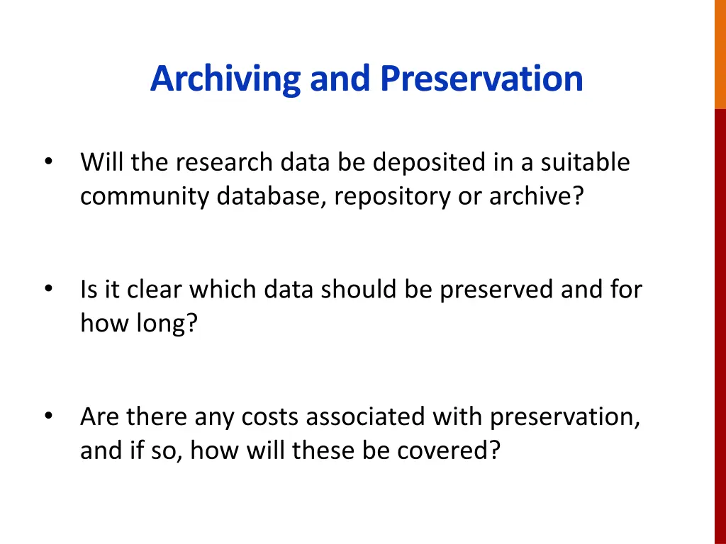 archiving and preservation