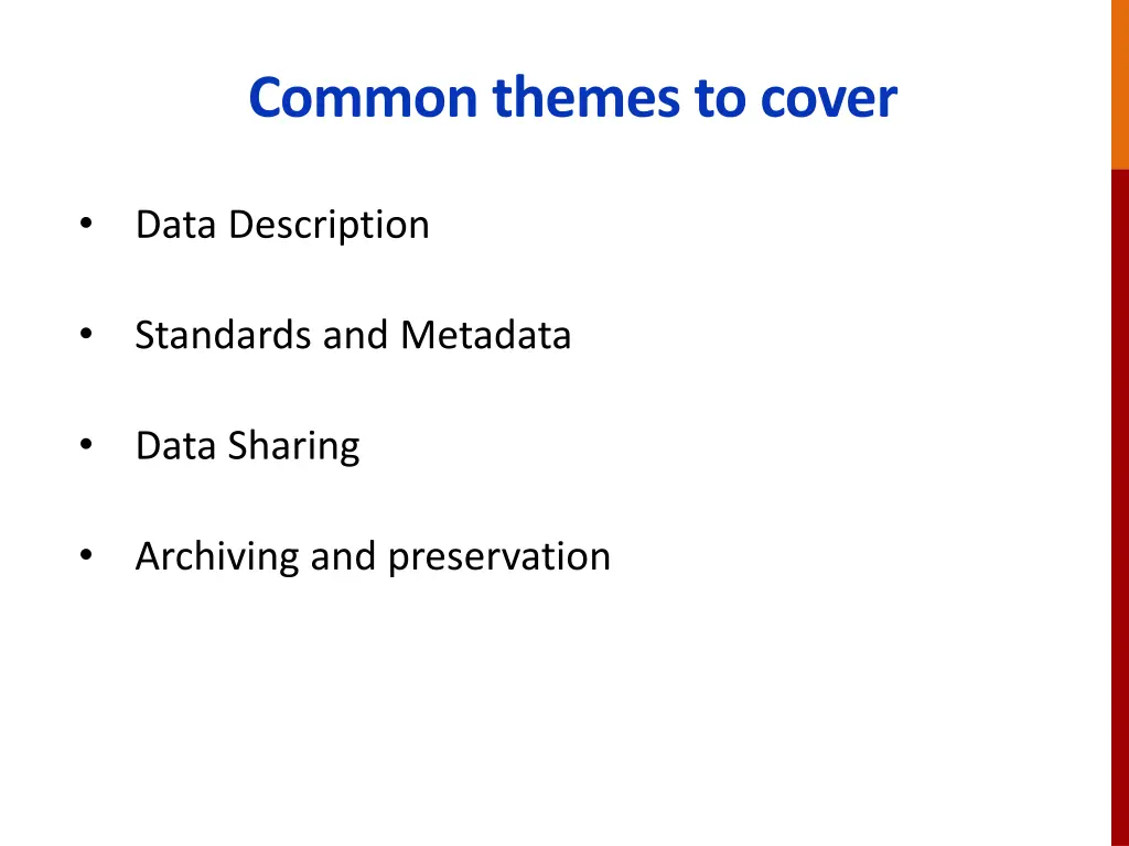 common themes to cover