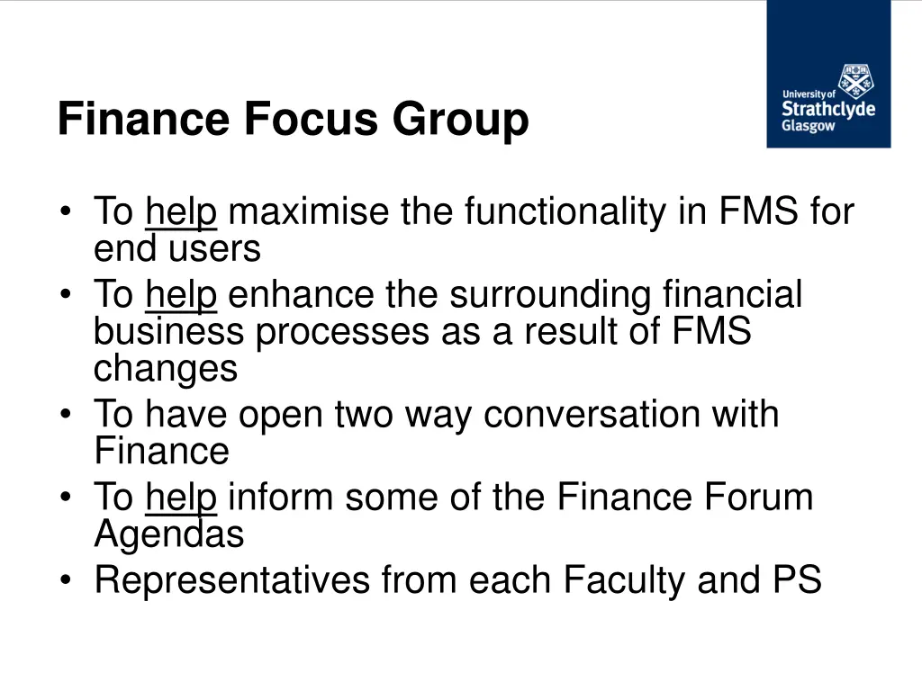 finance focus group