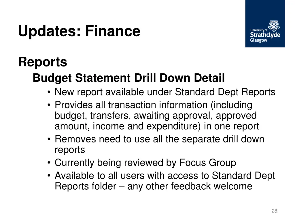 updates finance 1