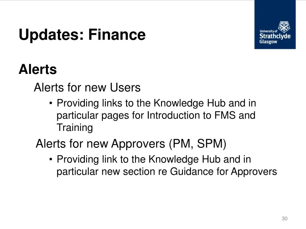 updates finance 3