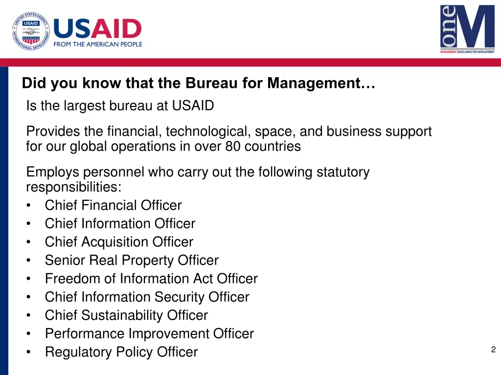 did you know that the bureau for management