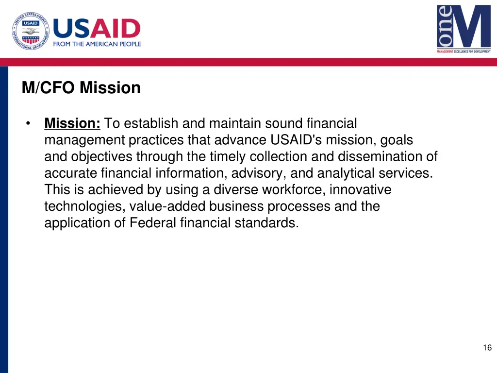 m cfo mission