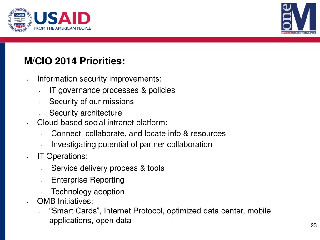 m cio 2014 priorities