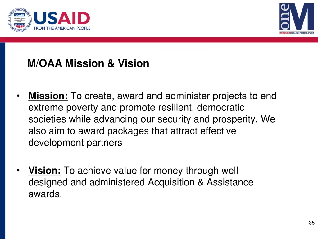 m oaa mission vision