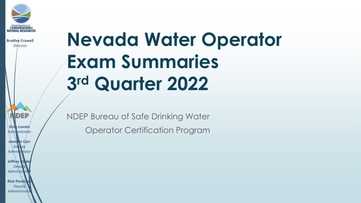 nevada water operator exam summaries 3 rd quarter