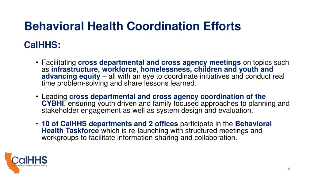 behavioral health coordination efforts