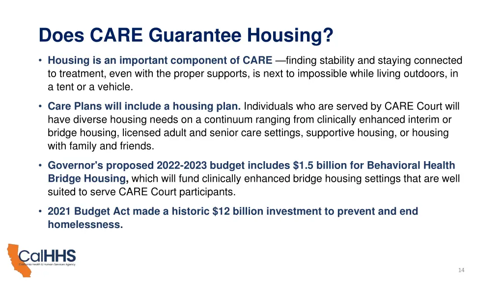 does care guarantee housing