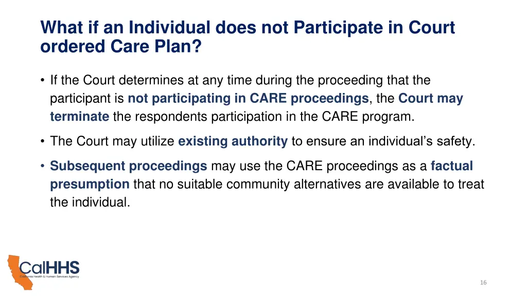 what if an individual does not participate