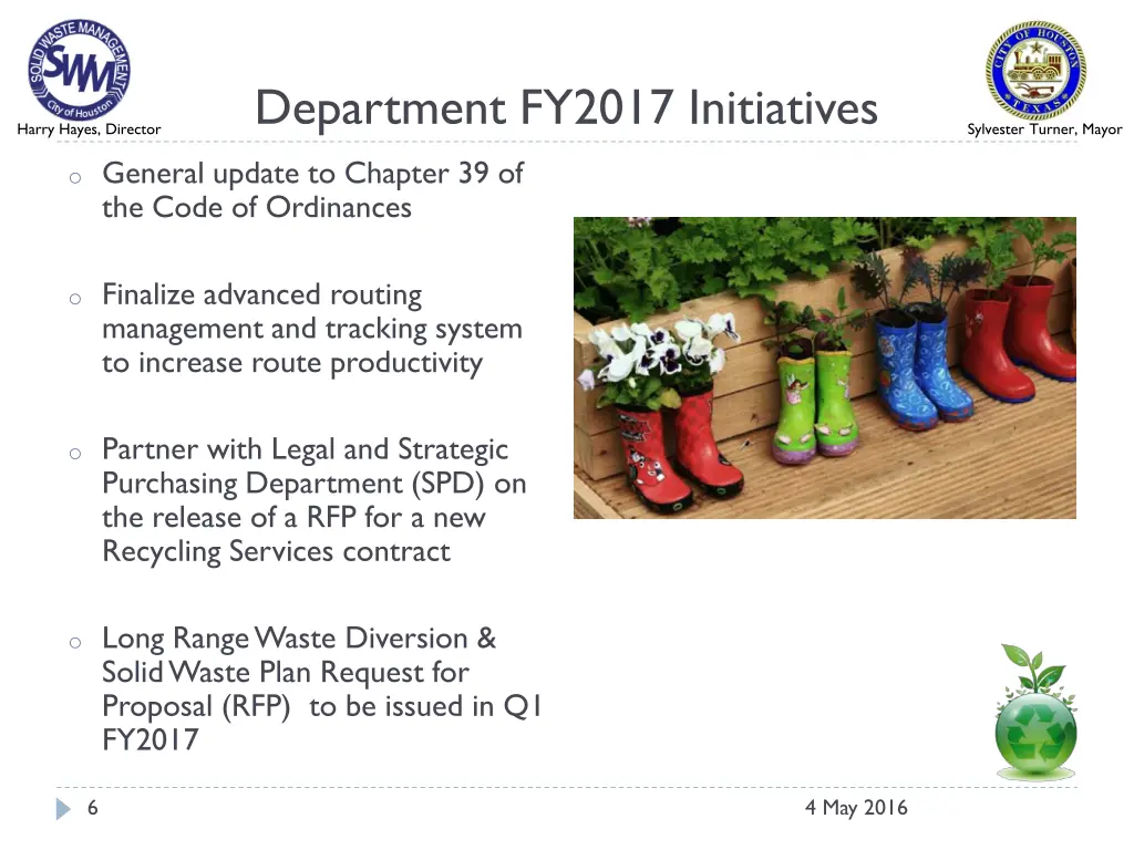 department fy2017 initiatives