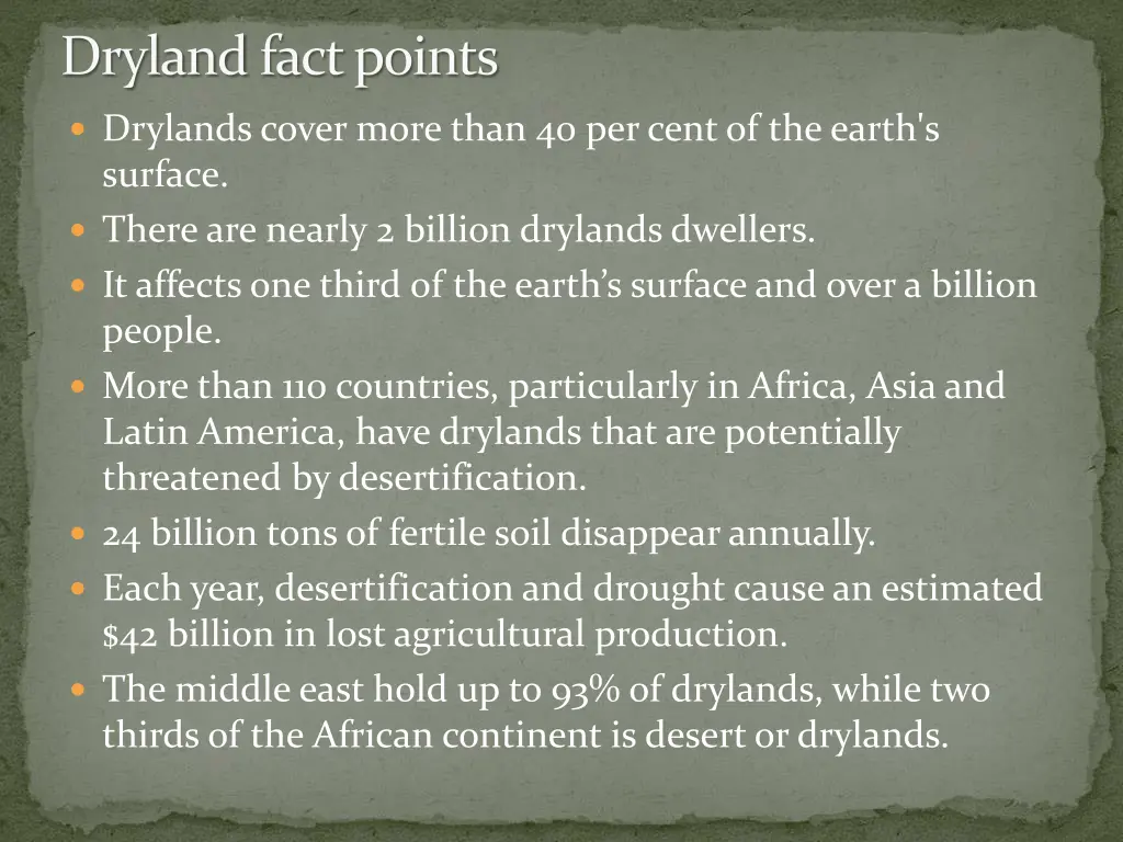 drylandfact points