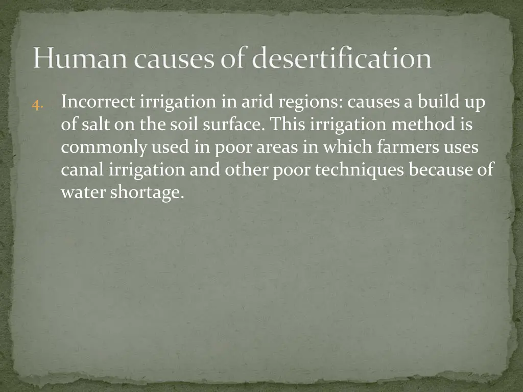 human causes of desertification 2