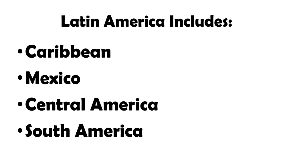 latin america includes