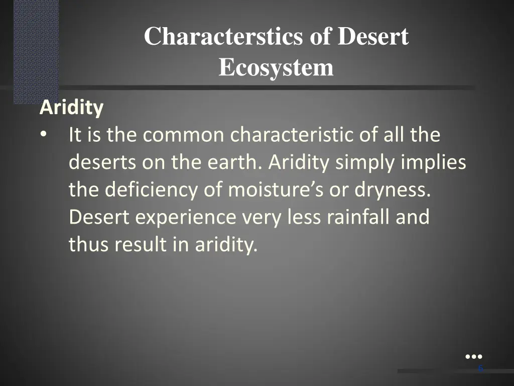 characterstics of desert ecosystem