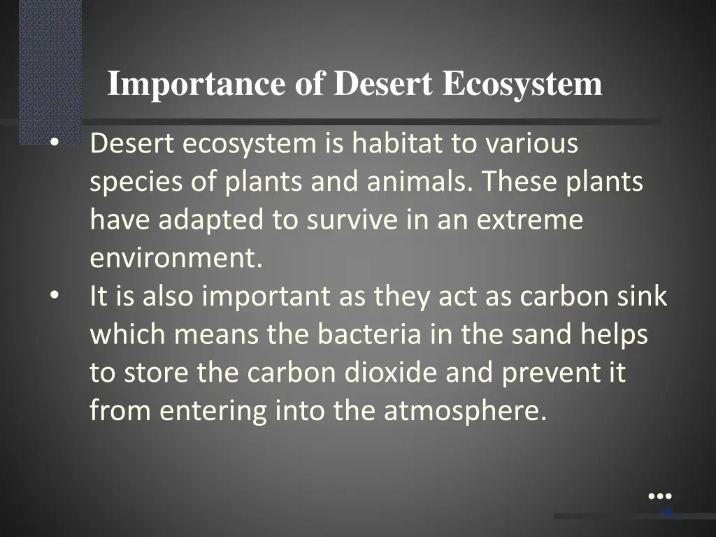 importance of desert ecosystem