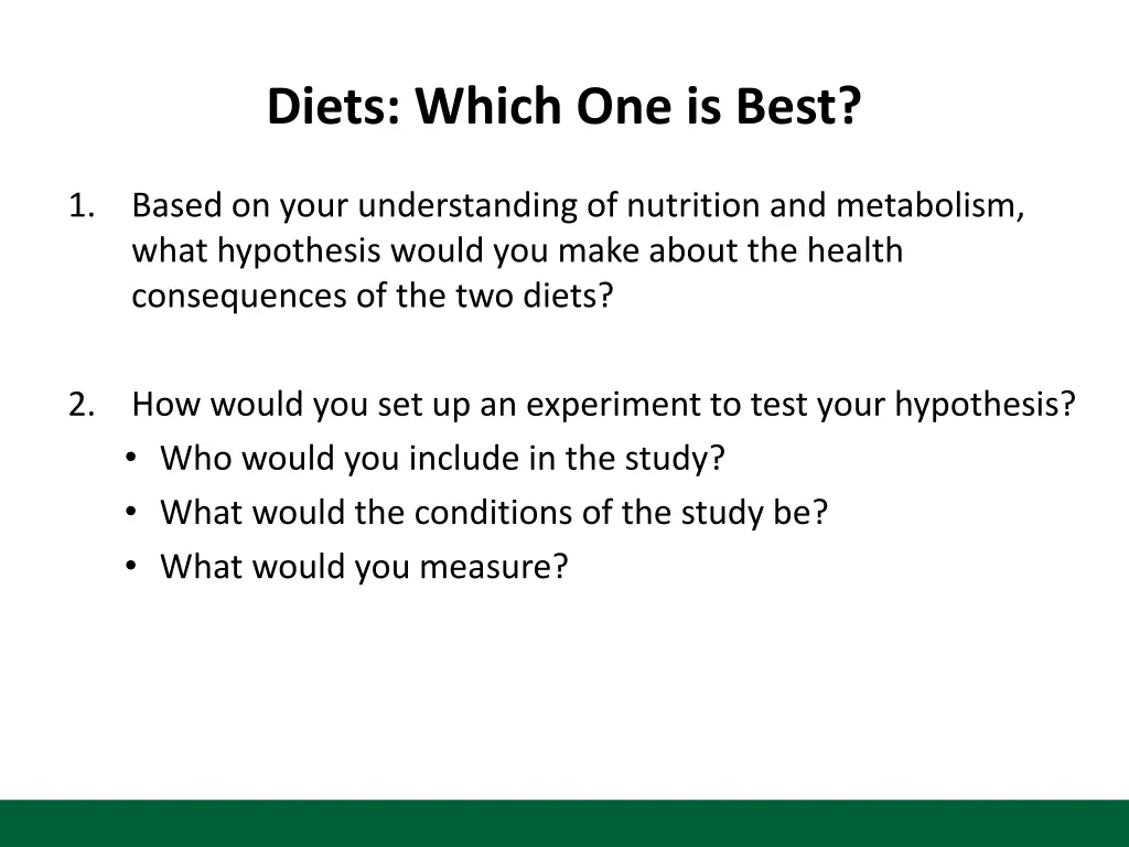 diets which one is best