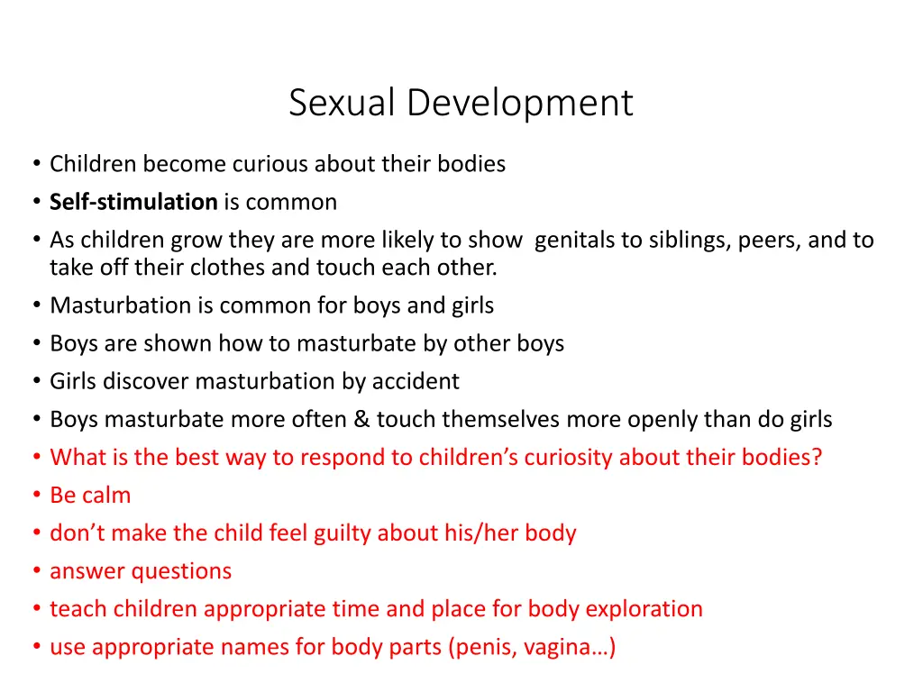 sexual development