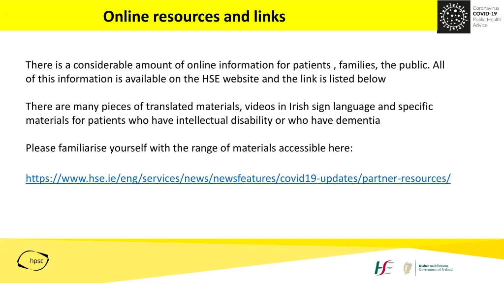 online resources and links