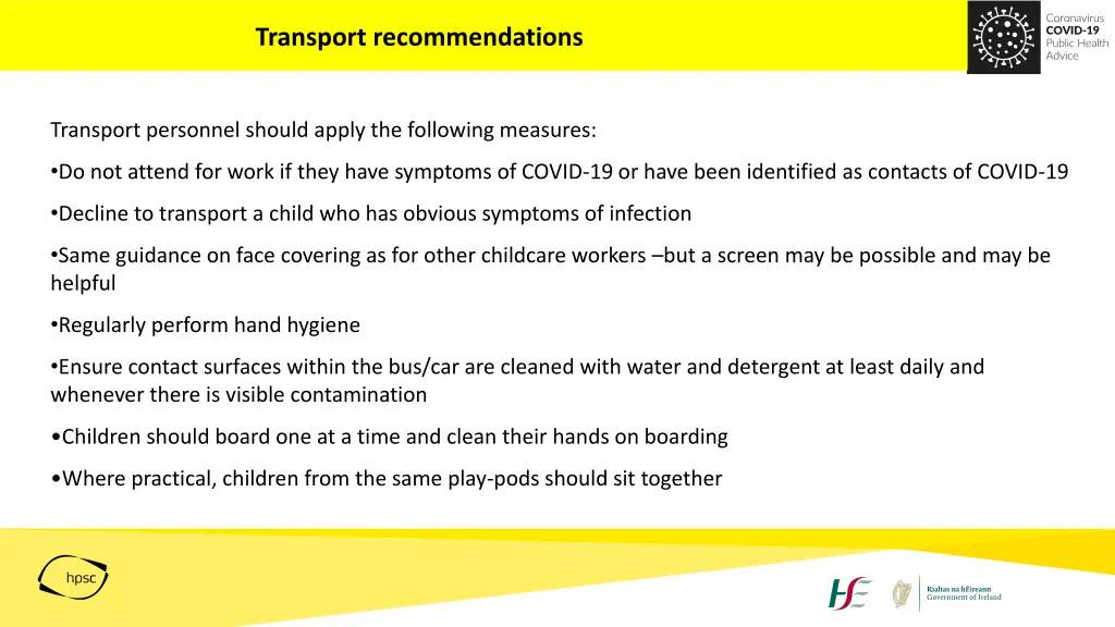 transport recommendations