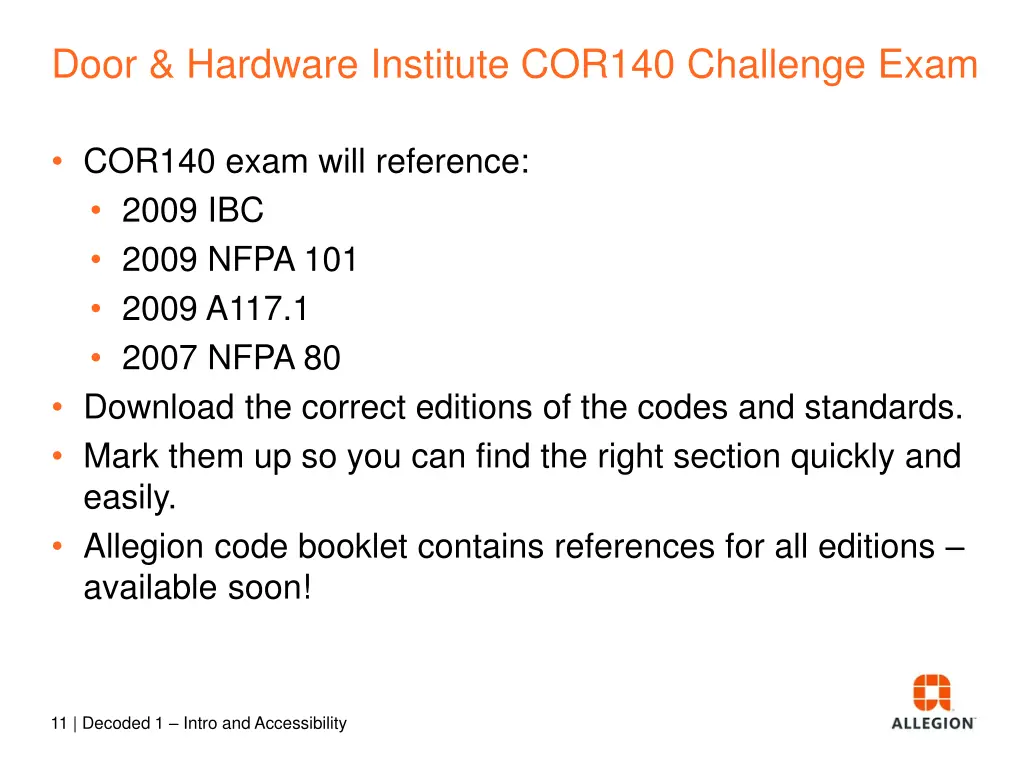 door hardware institute cor140 challenge exam