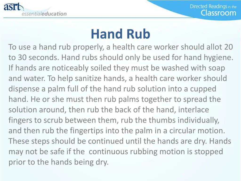 hand rub