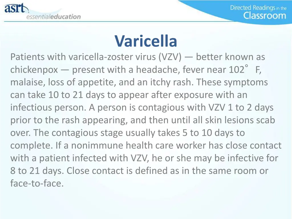 varicella