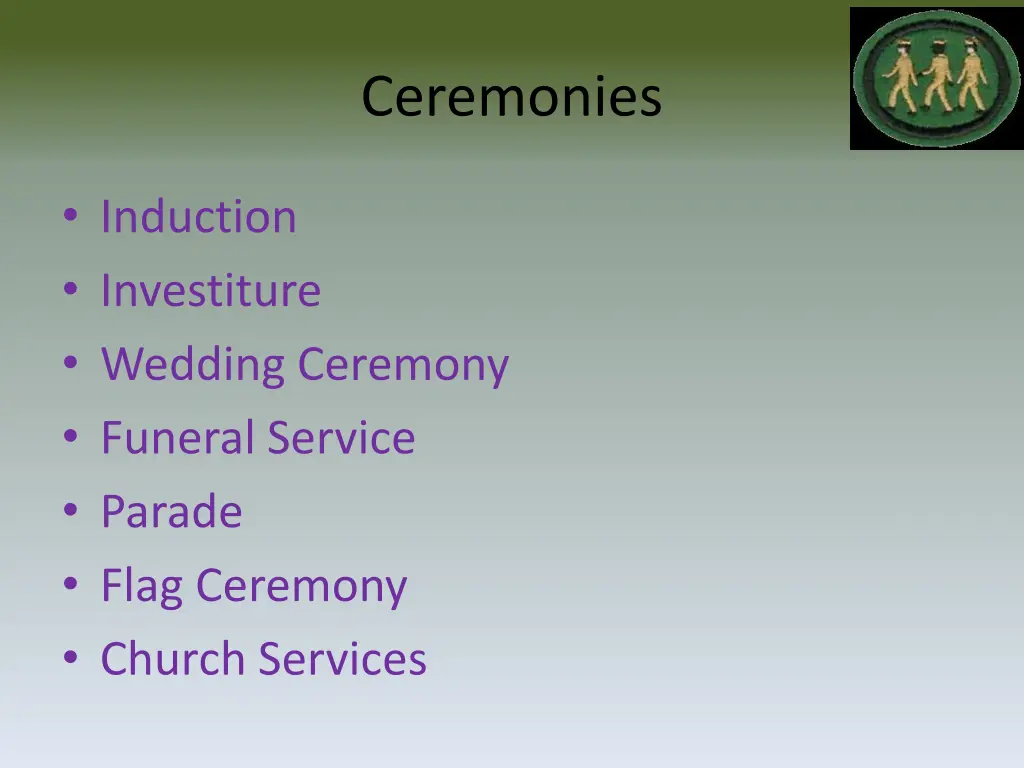 ceremonies