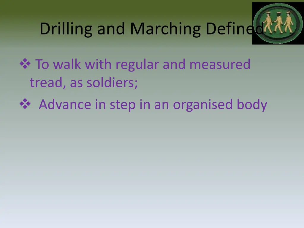 drilling and marching defined