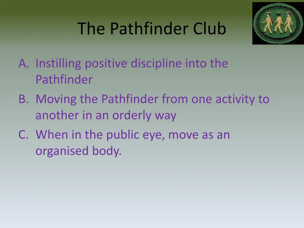 the pathfinder club