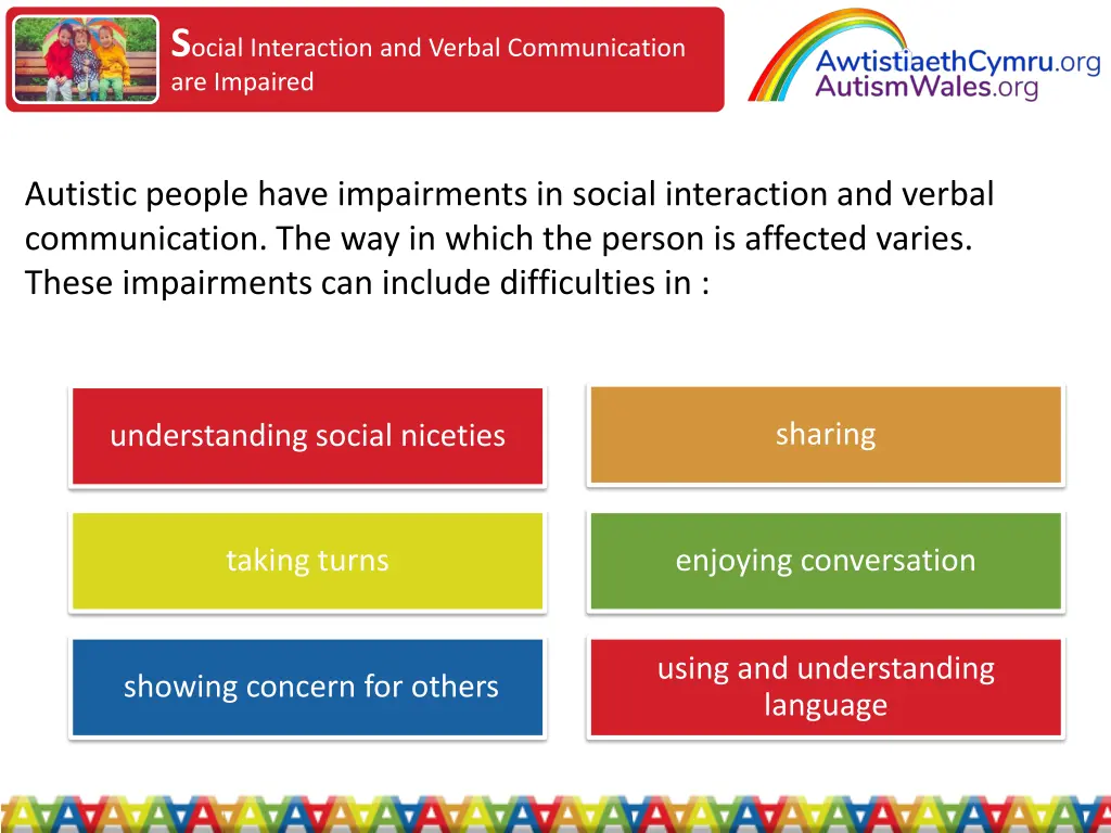 s ocial interaction and verbal communication