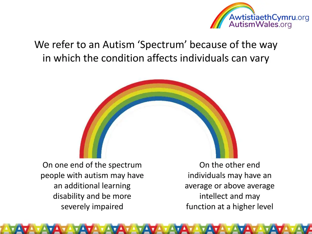 we refer to an autism spectrum because