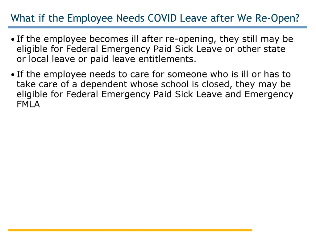 what if the employee needs covid leave after