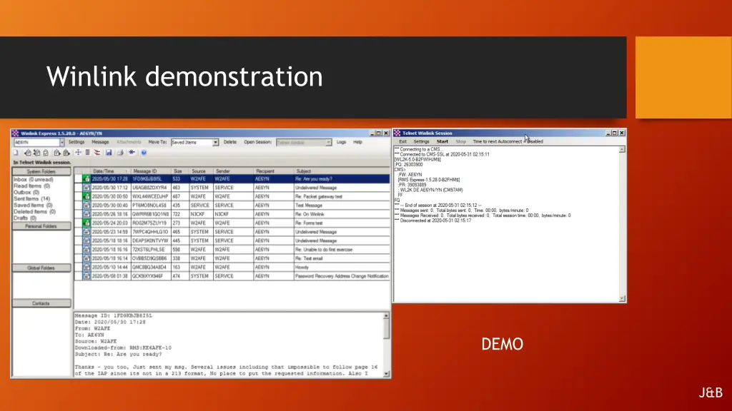 winlink demonstration