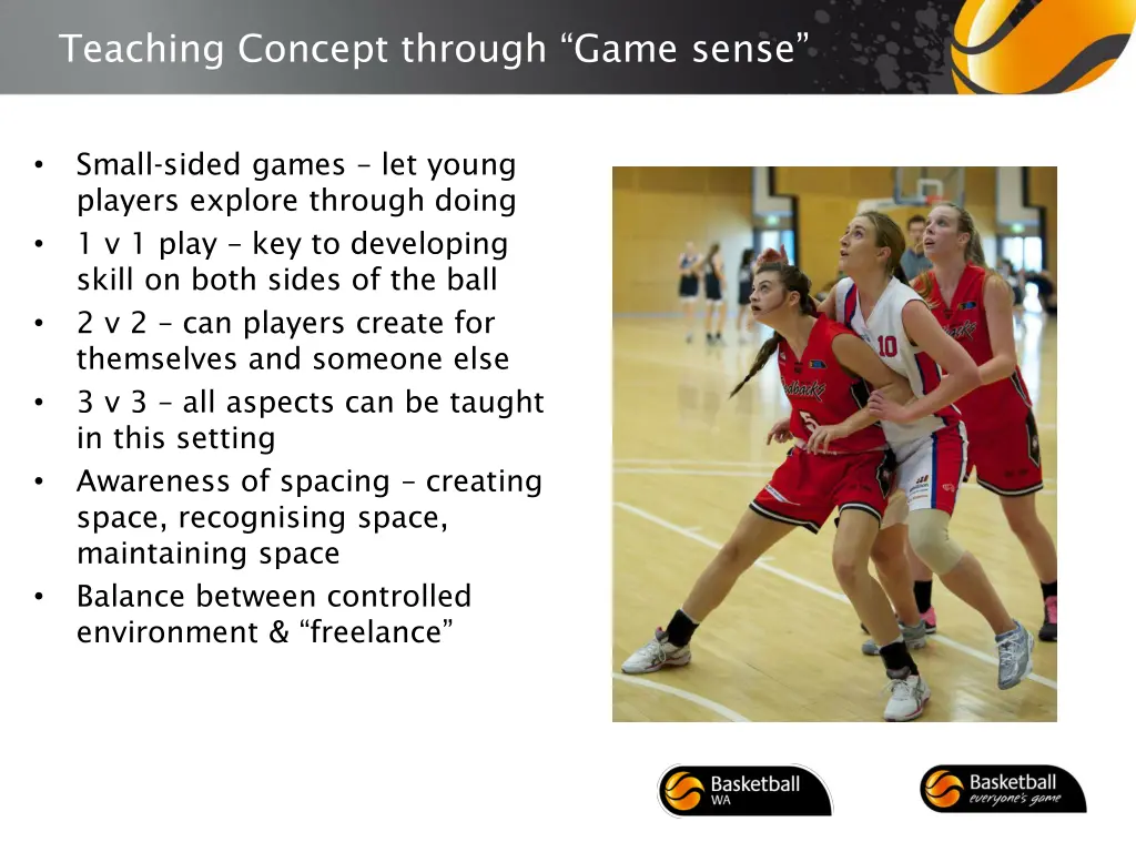 teaching concept through game sense