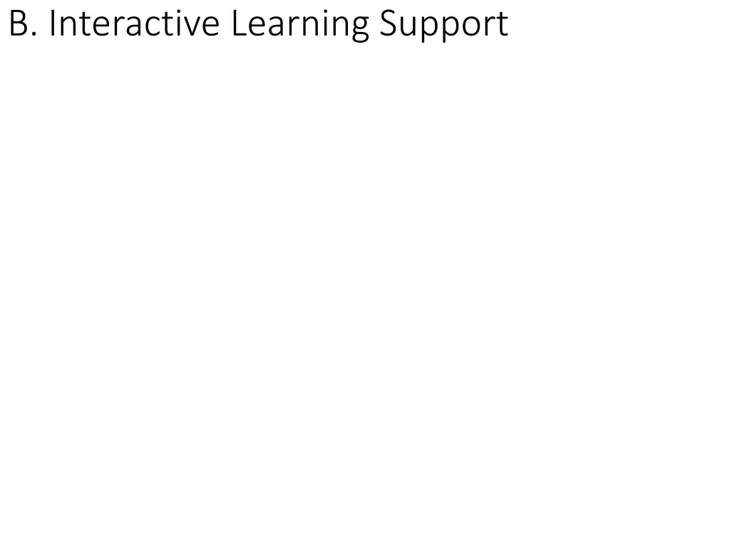 b interactive learning support